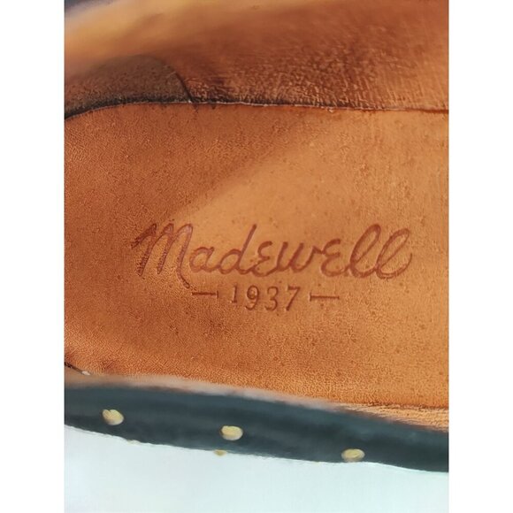 Madewell Women's Teddy Black Suede Studded Flats Size 8 US - Picture 9 of 9